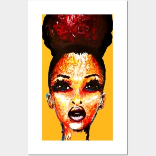 Positive Attitude Natural Hair Puff Diva Posters and Art